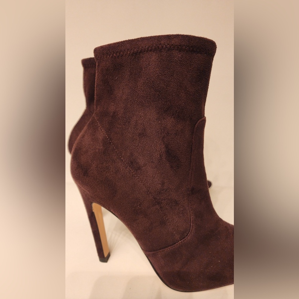 GOOD AMERICAN Womens ICON 110 SUEDE BOOTIE Brown Size 9 - Picture 6 of 12